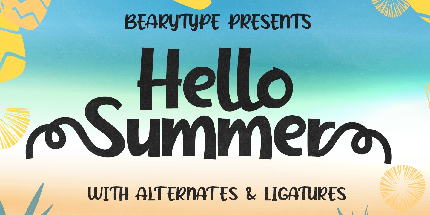 Пример шрифта Hello Summer